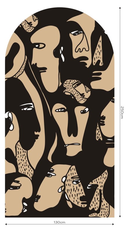 Fototapeta w kształcie łuku - Faces