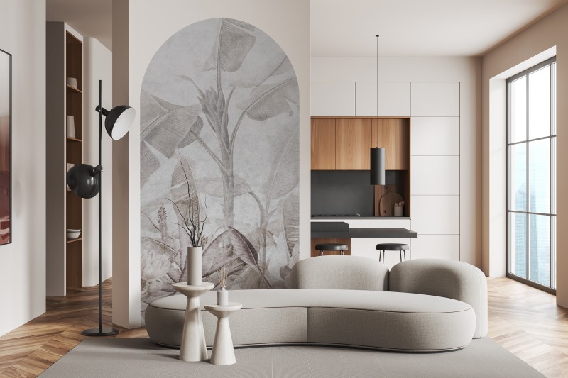 Fototapeta w kształcie łuku - Rainforest Beige