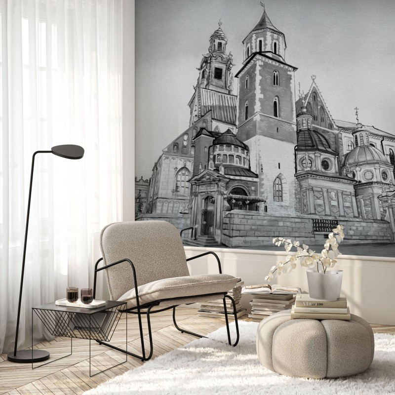 Fototapeta czarno-biały Wawel