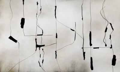 Fototapeta biało-czarna abstrakcja
