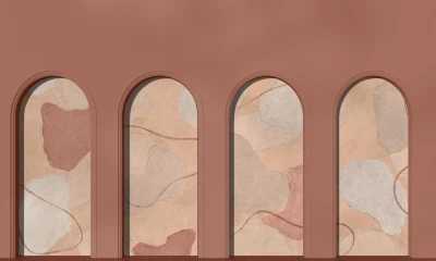 Fototapeta betonowe łuki 3D