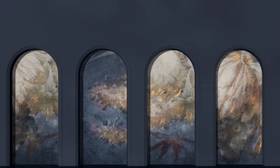 Fototapeta granatowe łuki