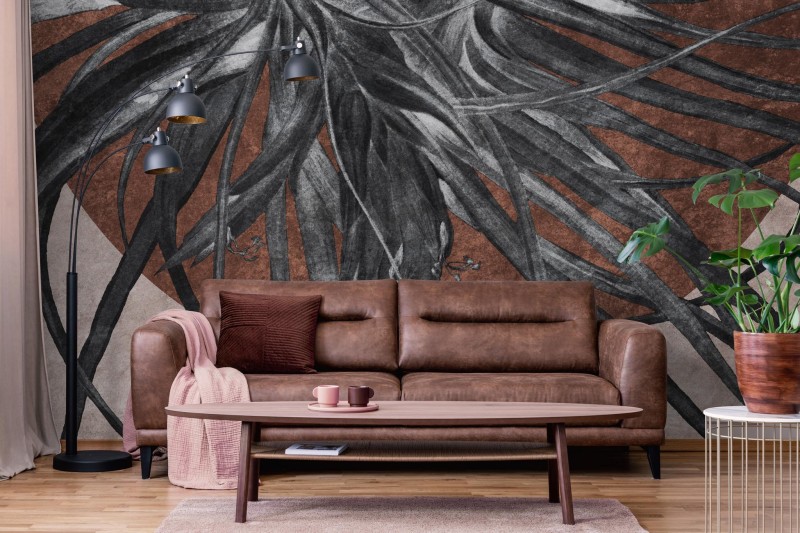 Fototapeta szare liście trawy