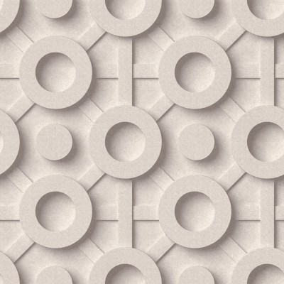 Beżowa tapeta we wzór geometryczny z efektem 3D