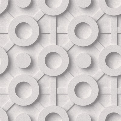 Szara tapeta winylowa na flizelinie we wzór geometryczny 3D
