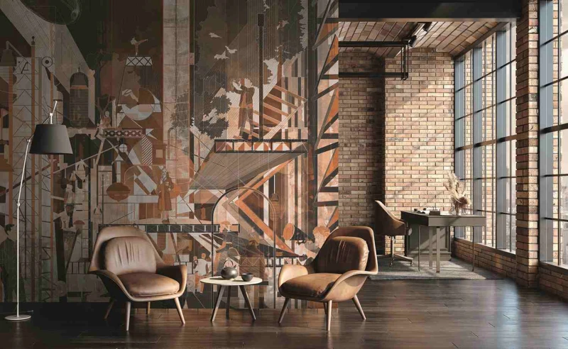 Fototapeta nowoczesna kontury architektury i geometryczne formy