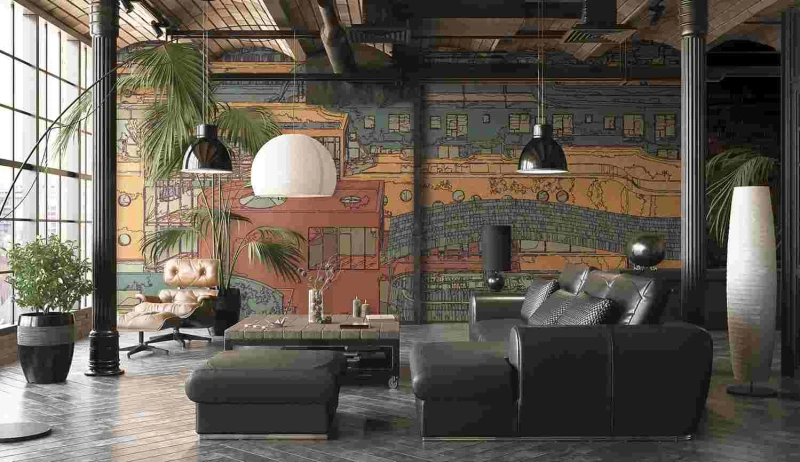 Fototapeta panorama modernistycznych budynków