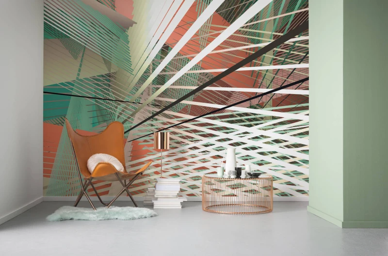 Fototapeta geometryczne kształty z efektem 3D