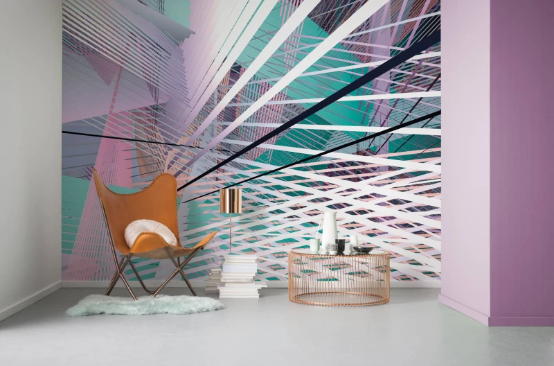 Fototapeta geometryczne kształty z efektem 3D