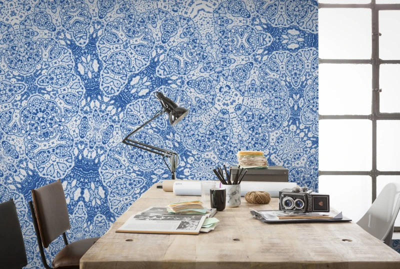 Fototapeta niebieskie ornamenty