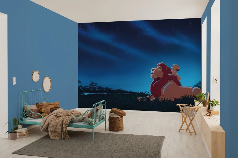 Fototapeta Simba i Mufasa wpatrujący się w niebo