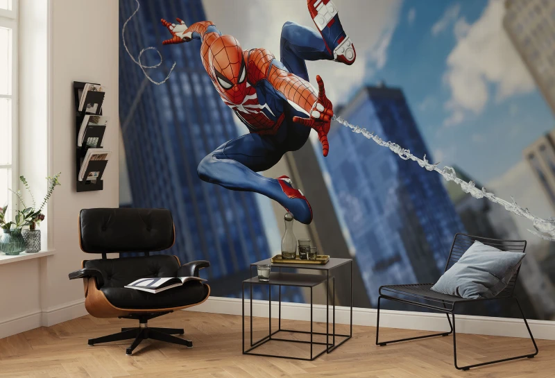 Fototapeta Spider Man na tle wieżowców