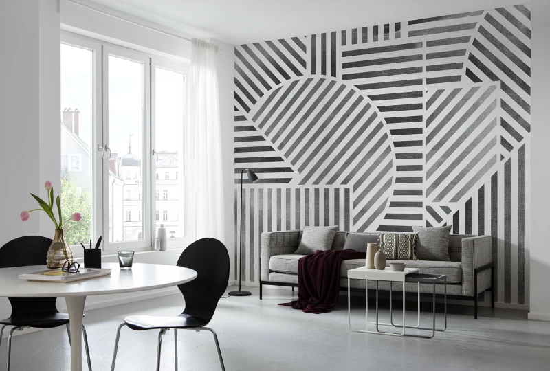 Fototapeta szare paski tworzące geometrię