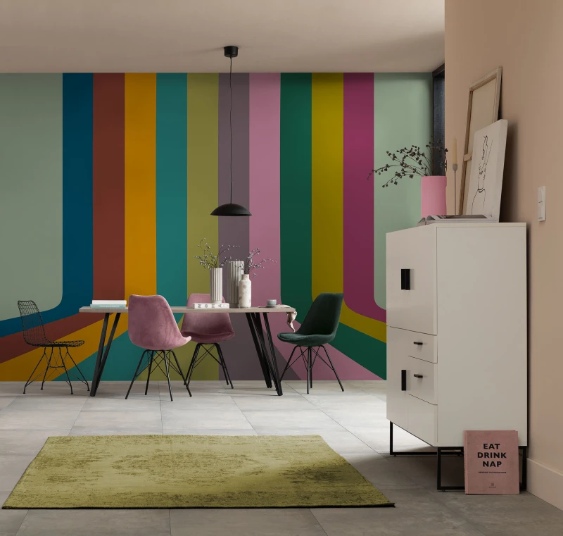 Fototapeta kolorowe pasy 3D