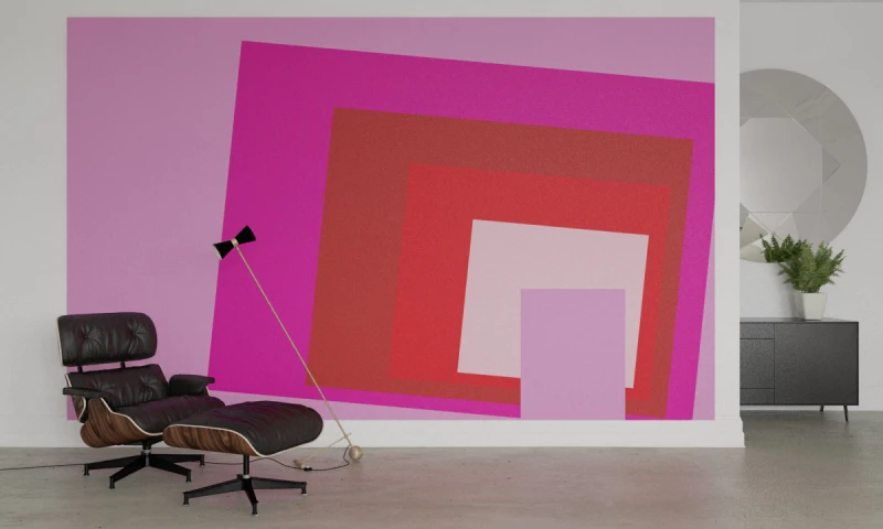 Fototapeta różowa geometryczne prostokąty
