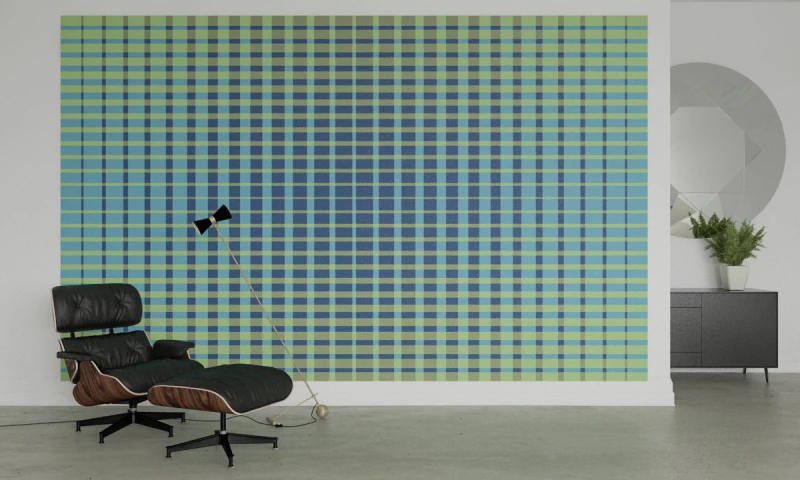 Fototapeta geometryczna turkusowa kratka