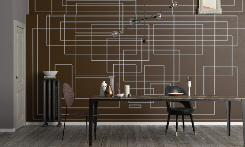 Fototapeta geometryczna łączące się linie