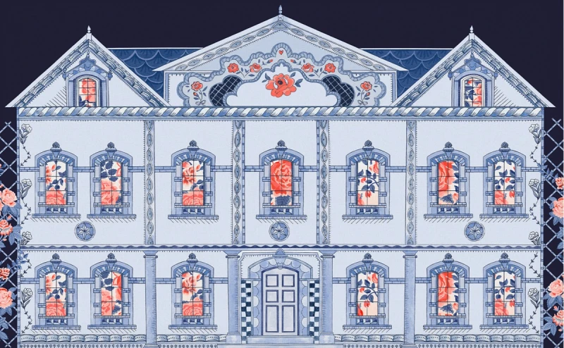 Fototapeta Cath Kidston Doll House Navy 140187