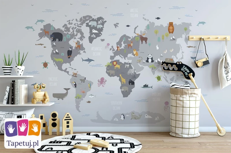 Fototapeta dla dzieci Mapa Świata