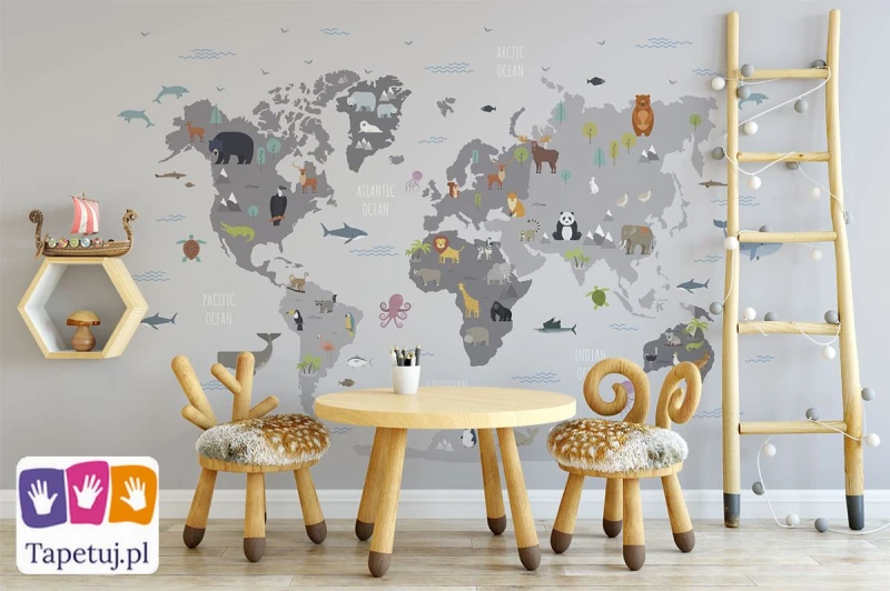 Fototapeta dla dzieci Mapa Świata