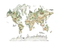 Fototapeta dla dzieci Akwarelowa mapa świata
