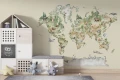 Fototapeta dla dzieci Akwarelowa mapa świata