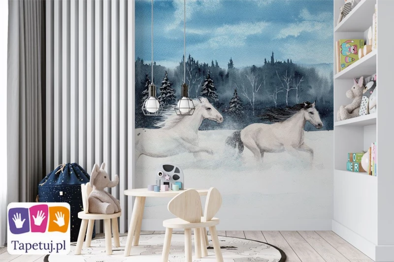 Fototapeta dla dzieci Akwarelowe konie