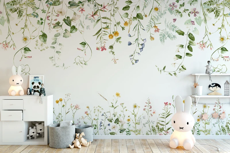 Fototapeta dla dzieci Green floral