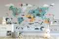 Fototapeta dla dzieci Kolorowa mapa świata