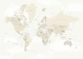 Fototapeta dla dzieci Kremowa mapa świata