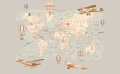 Fototapeta dla dzieci Mapa z balonami