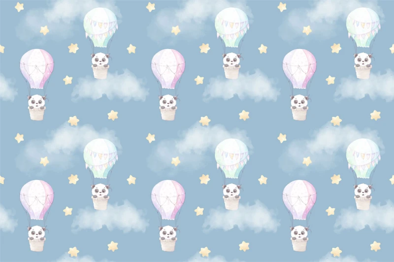 Fototapeta dla dzieci Pandy w balonach