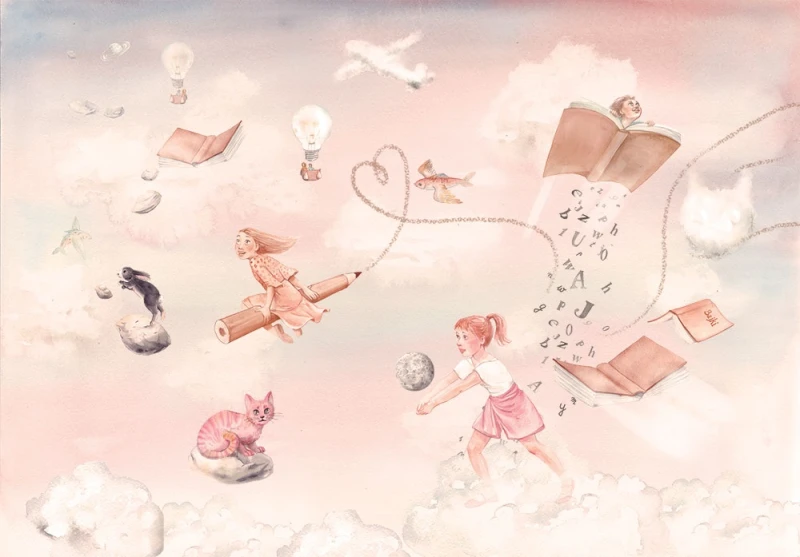 Fototapeta dla dzieci Dziewczęca wyobraźnia