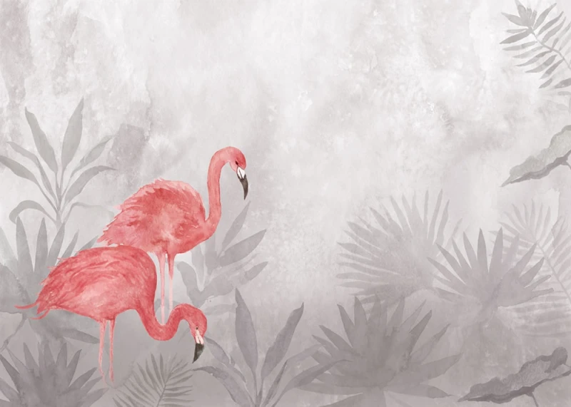 Fototapeta Akwarelowe flamingi