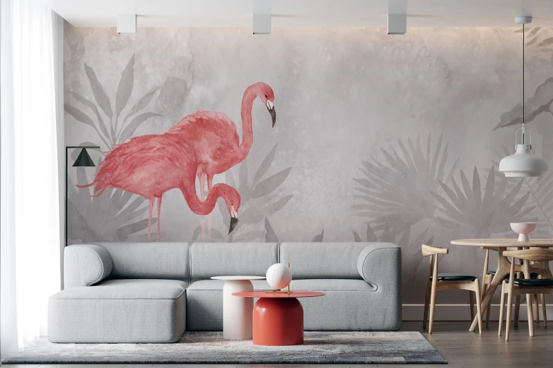 Fototapeta Akwarelowe flamingi