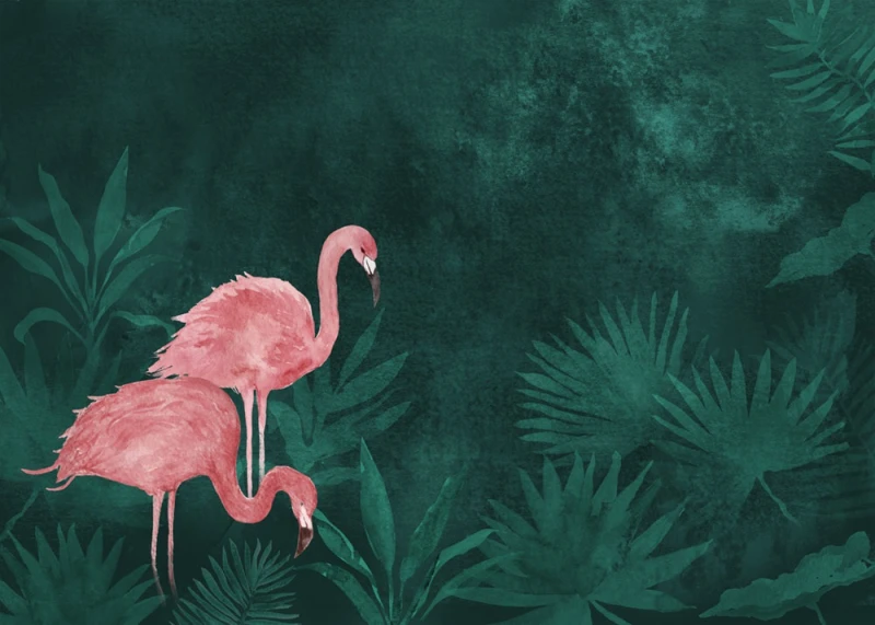 Fototapeta Akwarelowe flamingi
