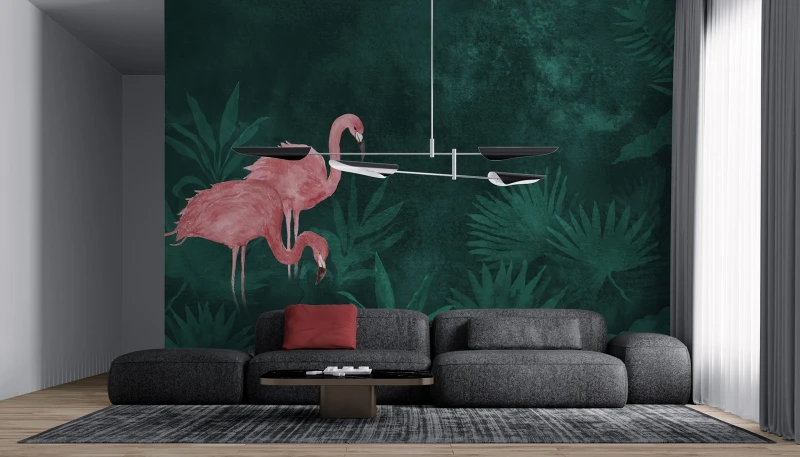Fototapeta Akwarelowe flamingi