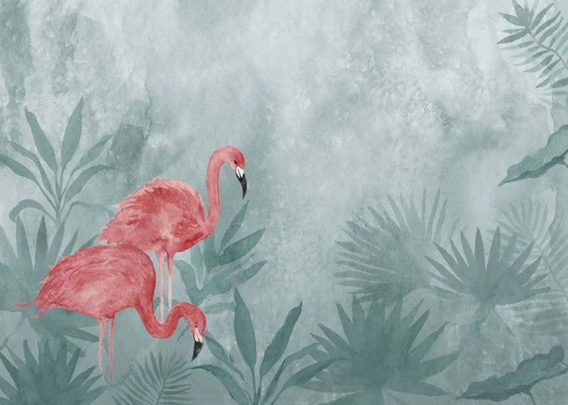 Fototapeta Akwarelowe flamingi