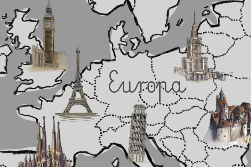 Fototapeta dla dzieci Mapa podróżnika