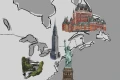 Fototapeta dla dzieci Mapa podróżnika