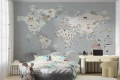 Fototapeta młodzieżowa Mapa z flagami