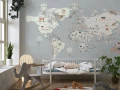 Fototapeta młodzieżowa Mapa z flagami