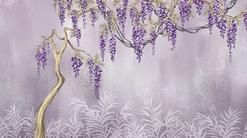 Fototapeta kwitnąca wisteria