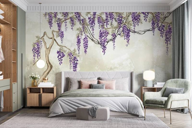 Fototapeta kwitnąca wisteria