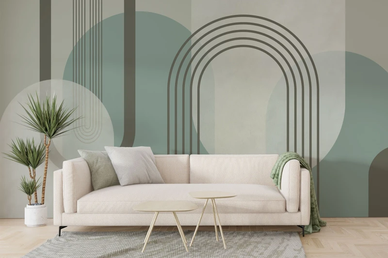 Fototapeta geometryczna abstrakcyjne łuki