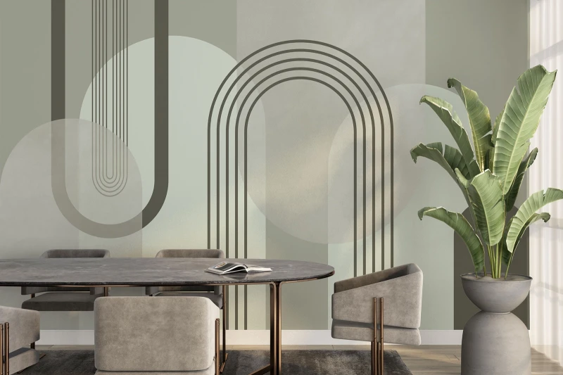 Fototapeta geometryczna abstrakcyjne łuki