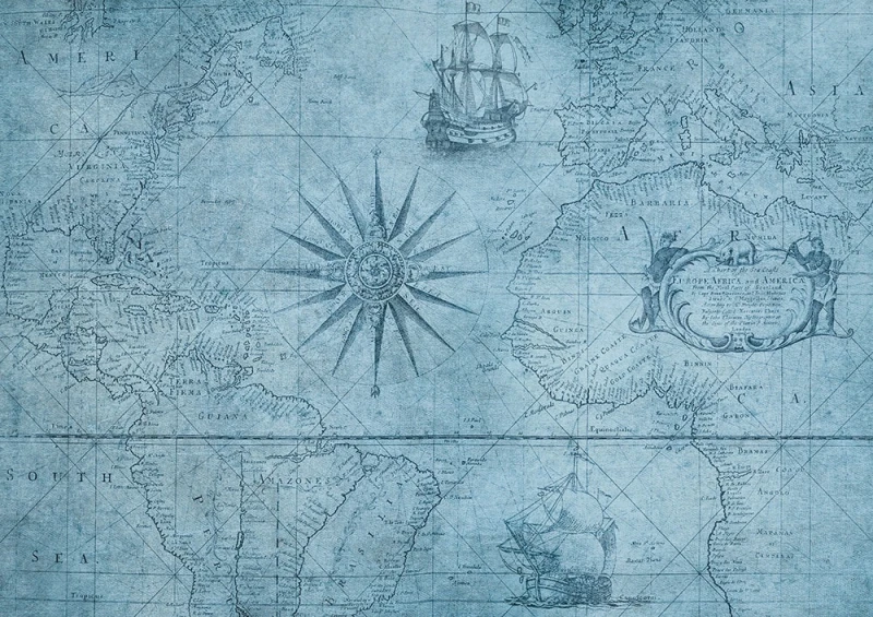 Fototapeta niebieska mapa