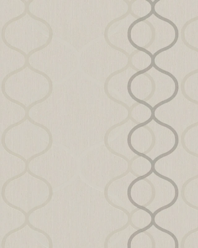 Beżowa tapeta na flizelinie w serpentyny
