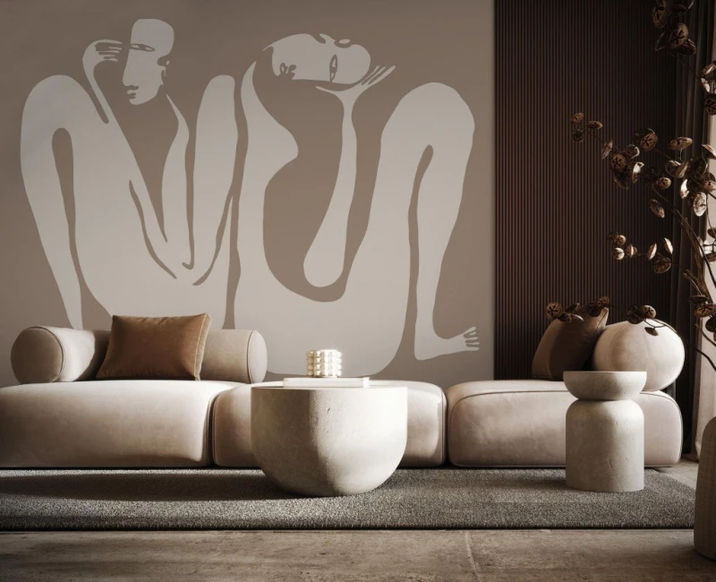 Fototapeta Wallart Couple Beige
