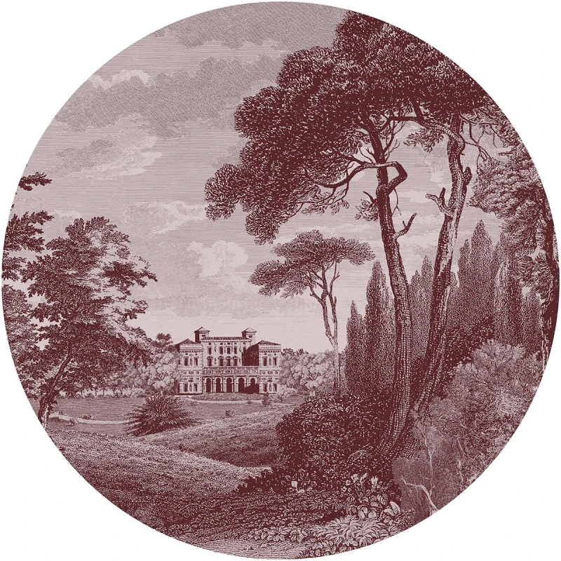 Fototapeta w kształcie koła - Cartagine Burgundy